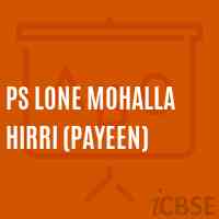 Ps Lone Mohalla Hirri (Payeen) School Logo