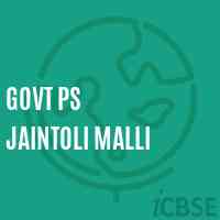 Govt PS JAINTOLI MALLI Primary School Logo