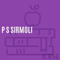 P S Sirmoli Primary School Logo