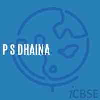 P S Dhaina Primary School Logo