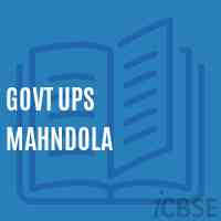 Govt Ups Mahndola Middle School Logo