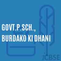 Govt.P.Sch., Burdako Ki Dhani Primary School Logo