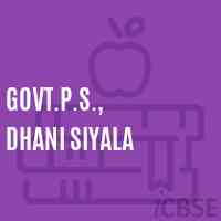 Govt.P.S., Dhani Siyala Primary School Logo