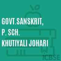 Govt.Sanskrit, P. Sch. Khutiyali Johari Primary School Logo