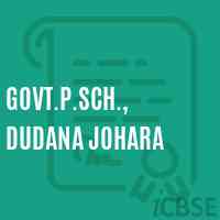 Govt.P.Sch., Dudana Johara Primary School Logo