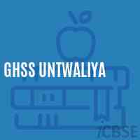Ghss Untwaliya High School Logo