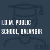 I.D.M. Public School, Balangir Logo