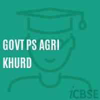 Govt Ps Agri Khurd Primary School Logo