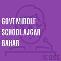 Govt Middle School Ajgar Bahar Logo