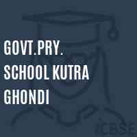 Govt.Pry. School Kutra Ghondi Logo