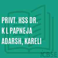 Privt. Hss Dr. K L Papneja Adarsh, Kareli Senior Secondary School Logo
