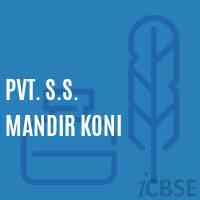 Pvt. S.S. Mandir Koni Middle School Logo