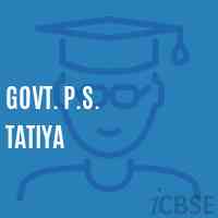 Govt. P.S. Tatiya Primary School Logo