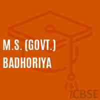 M.S. (Govt.) Badhoriya Middle School Logo