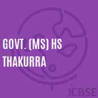 Govt. (Ms) Hs Thakurra Middle School Logo