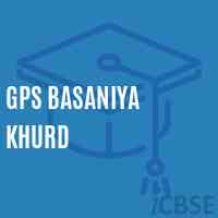 Gps Basaniya Khurd Primary School Logo