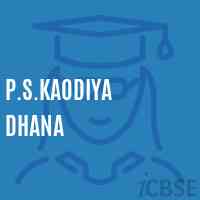 P.S.Kaodiya Dhana Primary School Logo