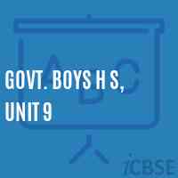 Govt. Boys H S, Unit 9 Secondary School Logo