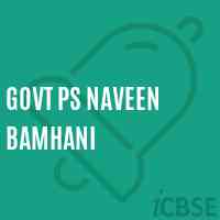 Govt Ps Naveen Bamhani Primary School Logo