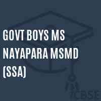 Govt Boys Ms Nayapara Msmd (Ssa) Middle School Logo