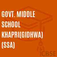 Govt. Middle School Khapri(Gidhwa) (Ssa) Logo