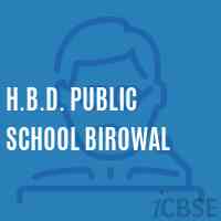 H.B.D. Public School Birowal Logo