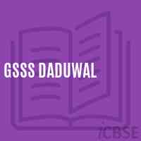Gsss Daduwal High School Logo