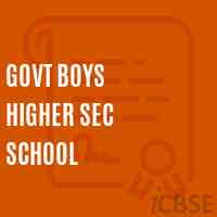 Govt Boys Higher Sec School Logo