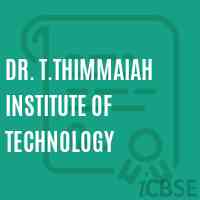 Dr. T.Thimmaiah Institute of Technology Logo