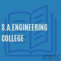 S.A.Engineering College Logo