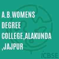 A.B.Womens Degree College,Alakunda,Jajpur Logo