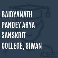 Baidyanath Pandey Arya Sanskrit College, Siwan Logo