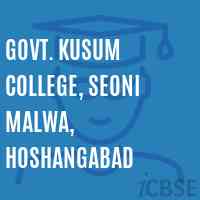 Govt. Kusum College, Seoni Malwa, Hoshangabad Logo