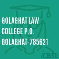Golaghat Law College P.O. Golaghat-785621 Logo