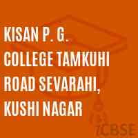 Kisan P. G. College Tamkuhi Road Sevarahi, Kushi Nagar Logo