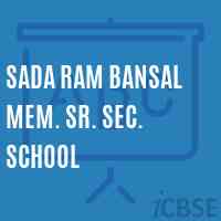 Sada Ram Bansal Mem. Sr. Sec. School Logo