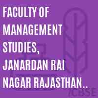 Faculty of Management Studies, Janardan Rai Nagar Rajasthan Vidyapeeth (Deemed) University Logo