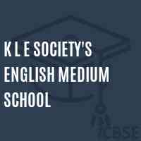 K L E Society'S English Medium School Logo