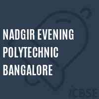 Nadgir Evening Polytechnic Bangalore College Logo