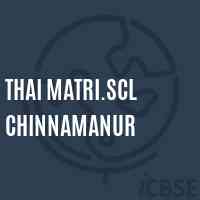 Thai Matri.Scl Chinnamanur Secondary School Logo