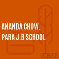 Ananda Chow. Para J.B School Logo