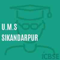 U.M.S Sikandarpur Middle School Logo