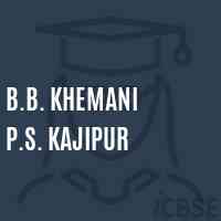 B.B. Khemani P.S. Kajipur Primary School Logo