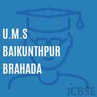 U.M.S Baikunthpur Brahada Middle School Logo