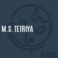 M.S. Tetriya Middle School Logo
