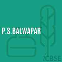 P.S.Balwapar Primary School Logo