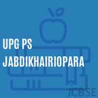 Upg Ps Jabdikhairiopara Primary School Logo