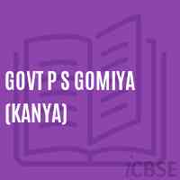 Govt P S Gomiya (Kanya) Primary School Logo
