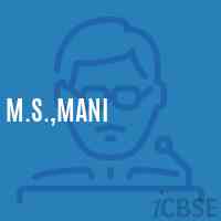 M.S.,Mani Middle School Logo