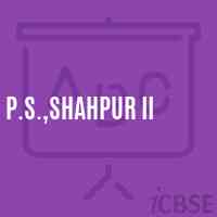 P.S.,Shahpur Ii Primary School Logo